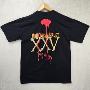 Vintage Knott’s Scary Farm Shirt Mens Large Black 1997 Halloween Haunt Tee 90s